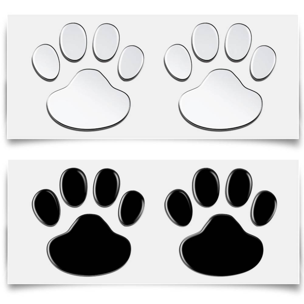 3D Paw Shaped Car Stickers 2 pcs Set