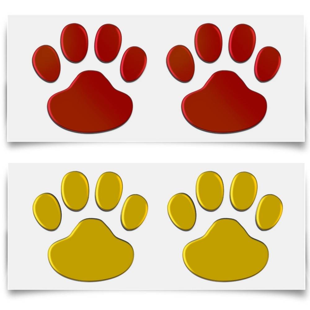 3D Paw Shaped Car Stickers 2 pcs Set