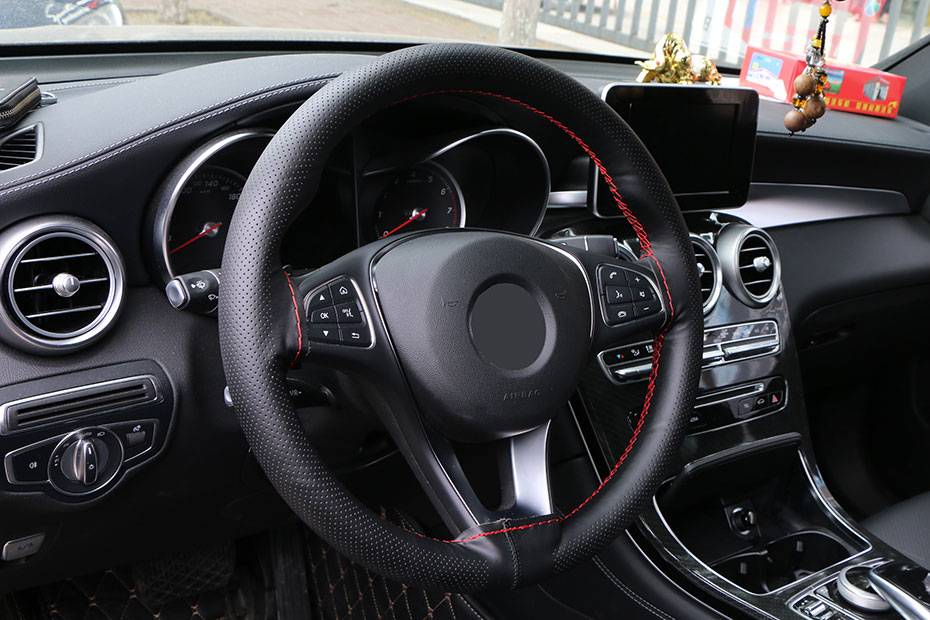 Genuine Leather Steering Wheel Cover