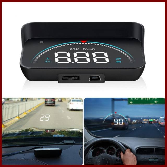 HUD A900 Head-Up Display Car-Styling Overspeed Warning Windshield Projector Alarm System Water Temperature Alarm 