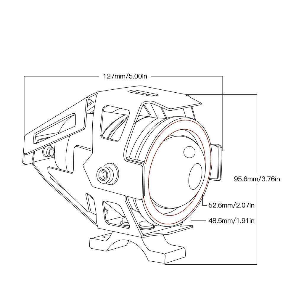 Motorcycle Headlights U5 Headlamp Spotlights Fog Head Light For HONDA XLV 600 650 700 TRANSALP NX 650 FMX 650 XRV650 TRX 300EX